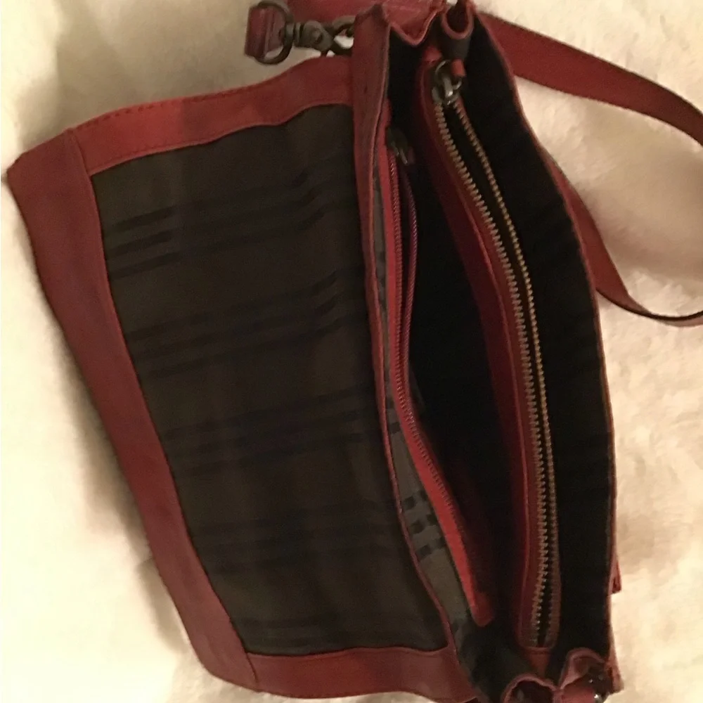 Frye burnt red Cameron small leather satchel crossbody purse - Picture 5 of 6